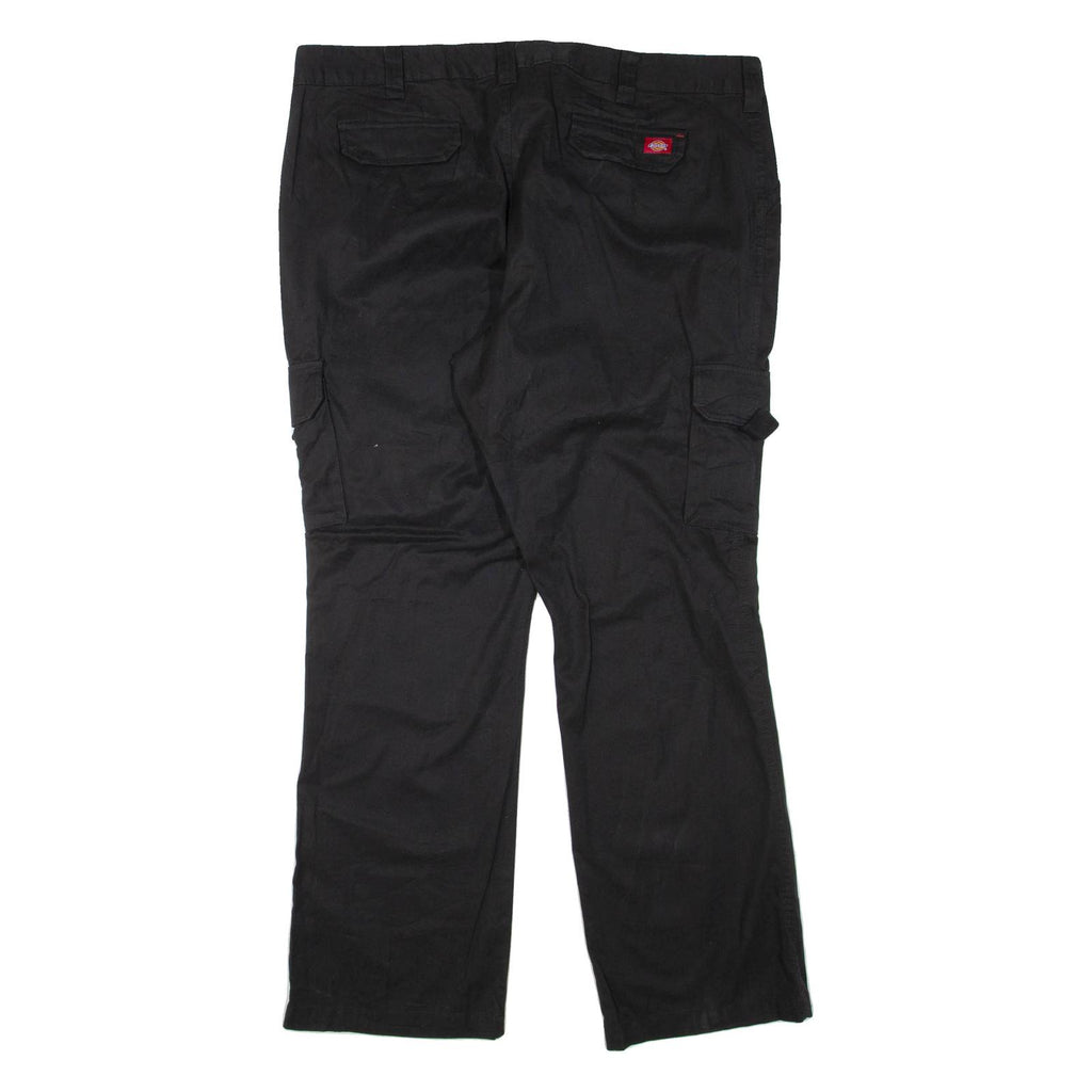 DICKIES Cargo Mens Trousers Black Regular Flared W40 L32
