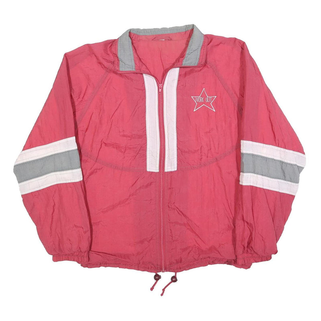 Mens Red & Grey Work Out Zip Jacket S Polyester Blend Casual Sportswear