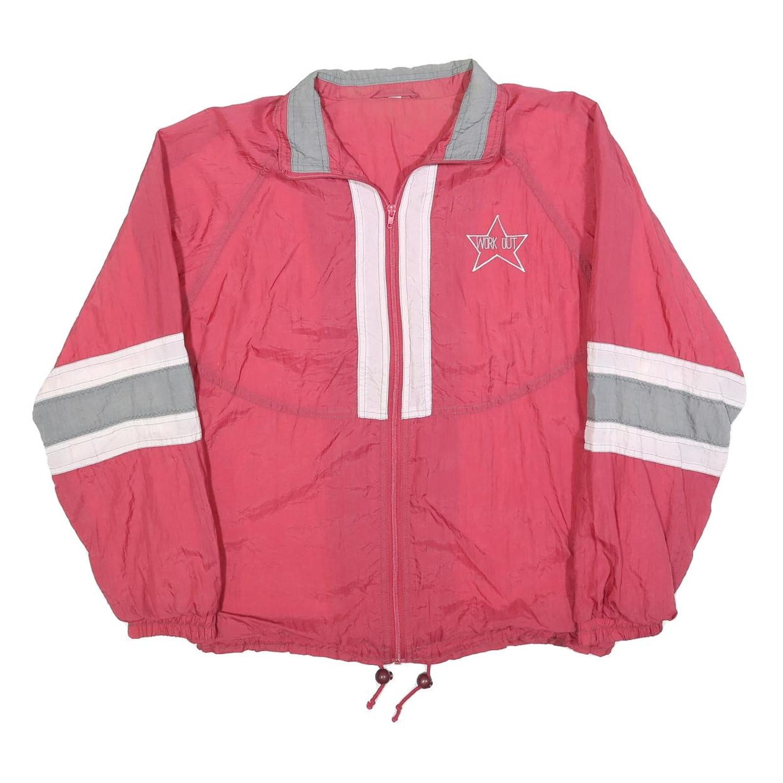 Mens Red & Grey Work Out Zip Jacket S Polyester Blend Casual Sportswear