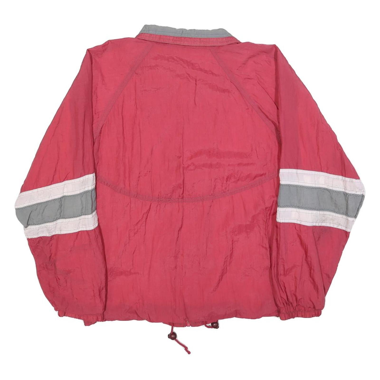 Mens Red & Grey Work Out Zip Jacket S Polyester Blend Casual Sportswear