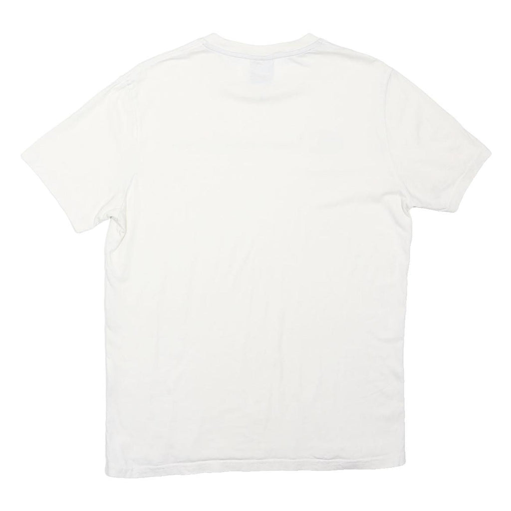 CHAMPION Mens White Cotton Blend Crew Neck M Casual Logo T-Shirt