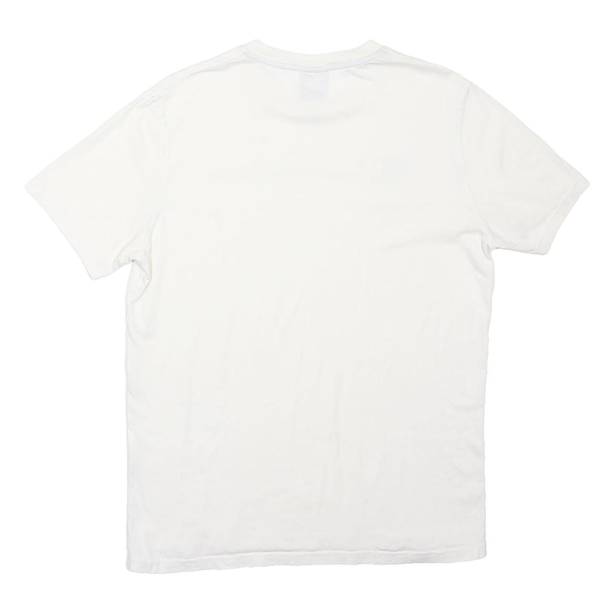CHAMPION Mens White Cotton Blend Crew Neck M Casual Logo T-Shirt