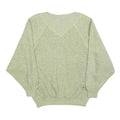 FREE LOOK Womens Green Cotton Blend Crew Neck Sweatshirt S Relaxed Fit Casual