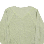 FREE LOOK Womens Green Cotton Blend Crew Neck Sweatshirt S Relaxed Fit Casual