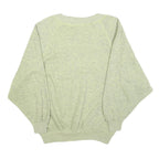 FREE LOOK Womens Green Cotton Blend Crew Neck Sweatshirt S Relaxed Fit Casual