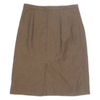 Womens Straight Skirt Brown Knee Length Chevron M