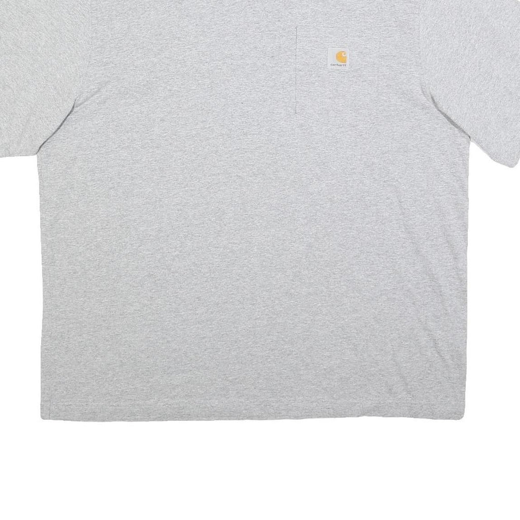 CARHARTT Mens Grey Pocket T-Shirt XL Short Sleeve Crew Neck Casual Cotton Blend