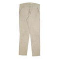 CARHARTT Mens Jeans Beige Regular Straight Denim W34 L34 Workwear Zip Closure