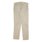 CARHARTT Mens Jeans Beige Regular Straight Denim W34 L34 Workwear Zip Closure