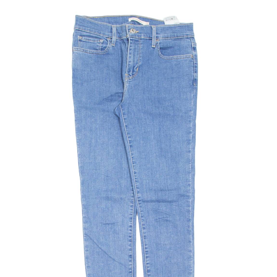 LEVI'S 710 Womens Jeans Blue Slim Skinny Stone Wash W28 L32