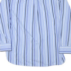 TOMMY HILFIGER Mens Blue & White Striped Shirt XL Button-Down Collar Long Sleeve
