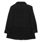 MIA MODA Womens Black Wool Blend Button Jacket UK 20 Classic Tailored