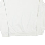 PUMA Mens White Cotton Blend Sweatshirt S Crew Neck Logo Print Casual