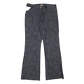 HAPPY MODE Womens Black Paisley Polyester Blend Regular Fit Flared Trousers W32