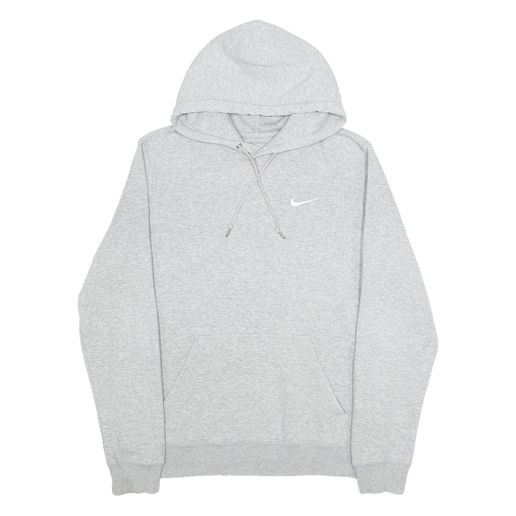NIKE Mens Grey Pullover Hoodie M Cotton Blend Casual Sportswear