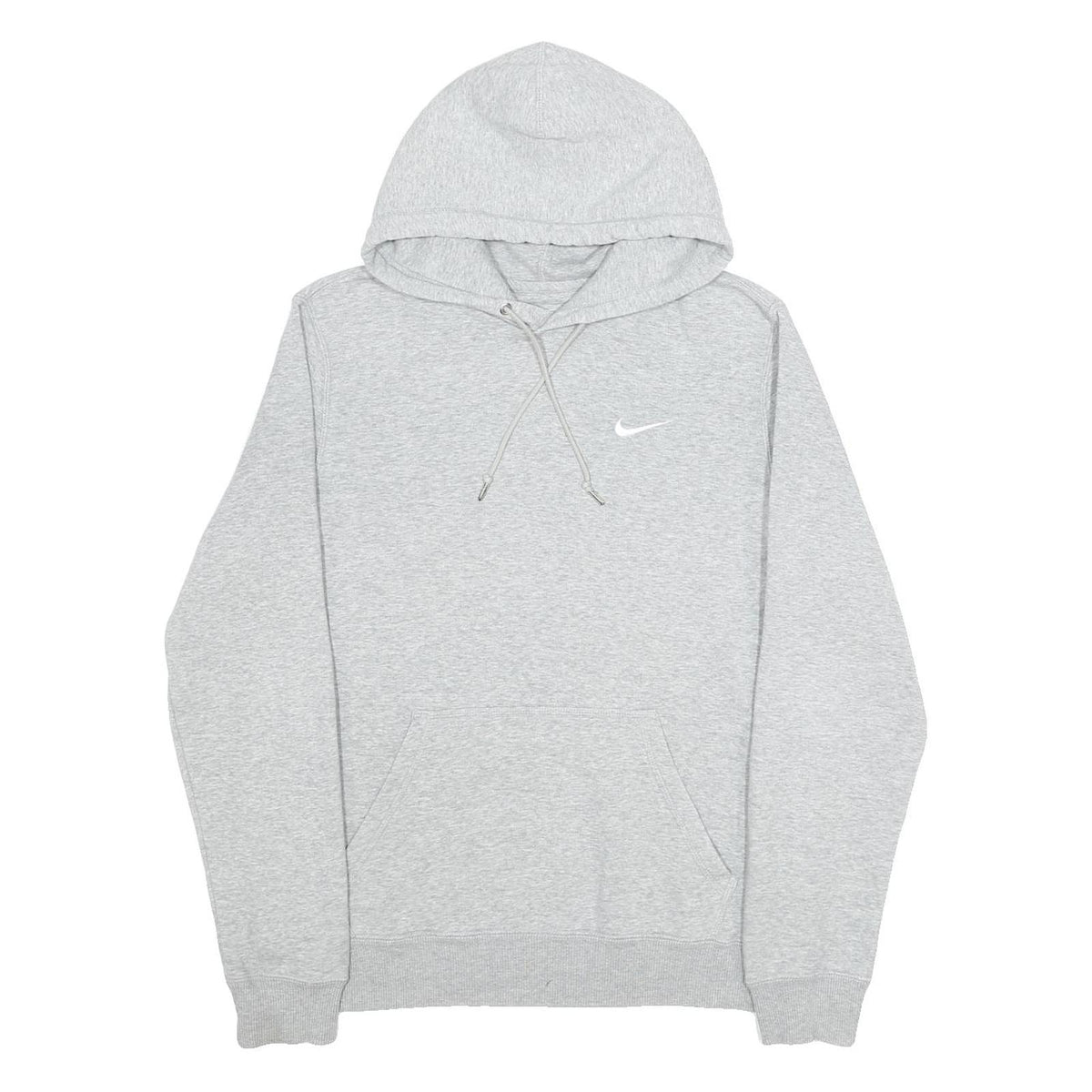 NIKE Mens Grey Pullover Hoodie M Cotton Blend Casual Sportswear