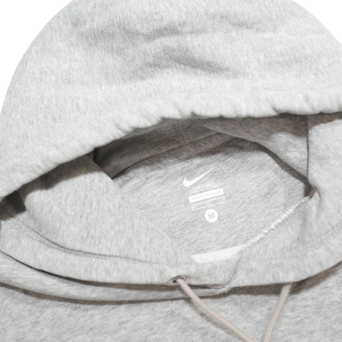 NIKE Mens Grey Pullover Hoodie M Cotton Blend Casual Sportswear