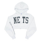 NBA Cropped Womens Grey Hoodie Full Zip M