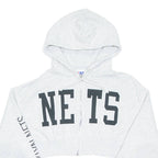NBA Cropped Womens Grey Hoodie Full Zip M