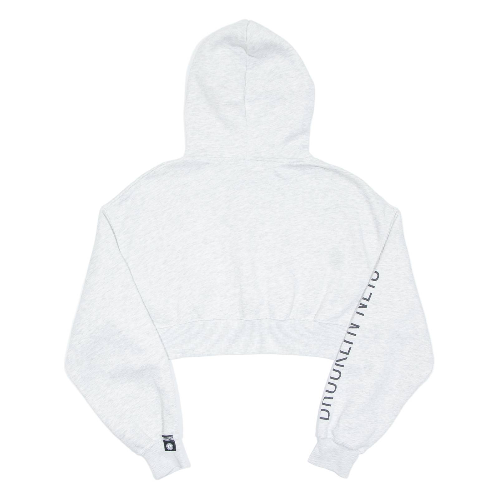 NBA Cropped Womens Grey Hoodie Full Zip M