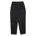 ADVANTEX Mens Black Cotton Blend Loose Tapered Trousers W28 L41 Casual Workwear