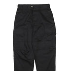 ADVANTEX Mens Black Cotton Blend Loose Tapered Trousers W28 L41 Casual Workwear