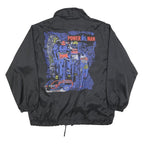 JAS Mens Black Power Man Athletic Jacket XL Polyester Plain Zip Outdoor Casual