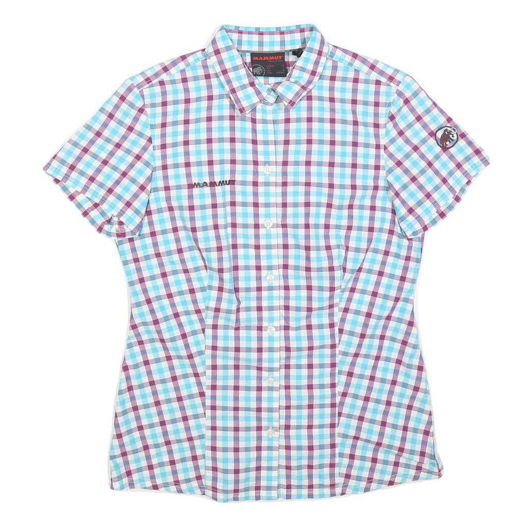 MAMMUT Womens Blue & Purple Check Shirt S Lightweight Polyester Blend Summer