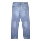 LEVI'S Mens Regular Blue Denim Jeans W38 L32 Classic Zip Cotton Blend