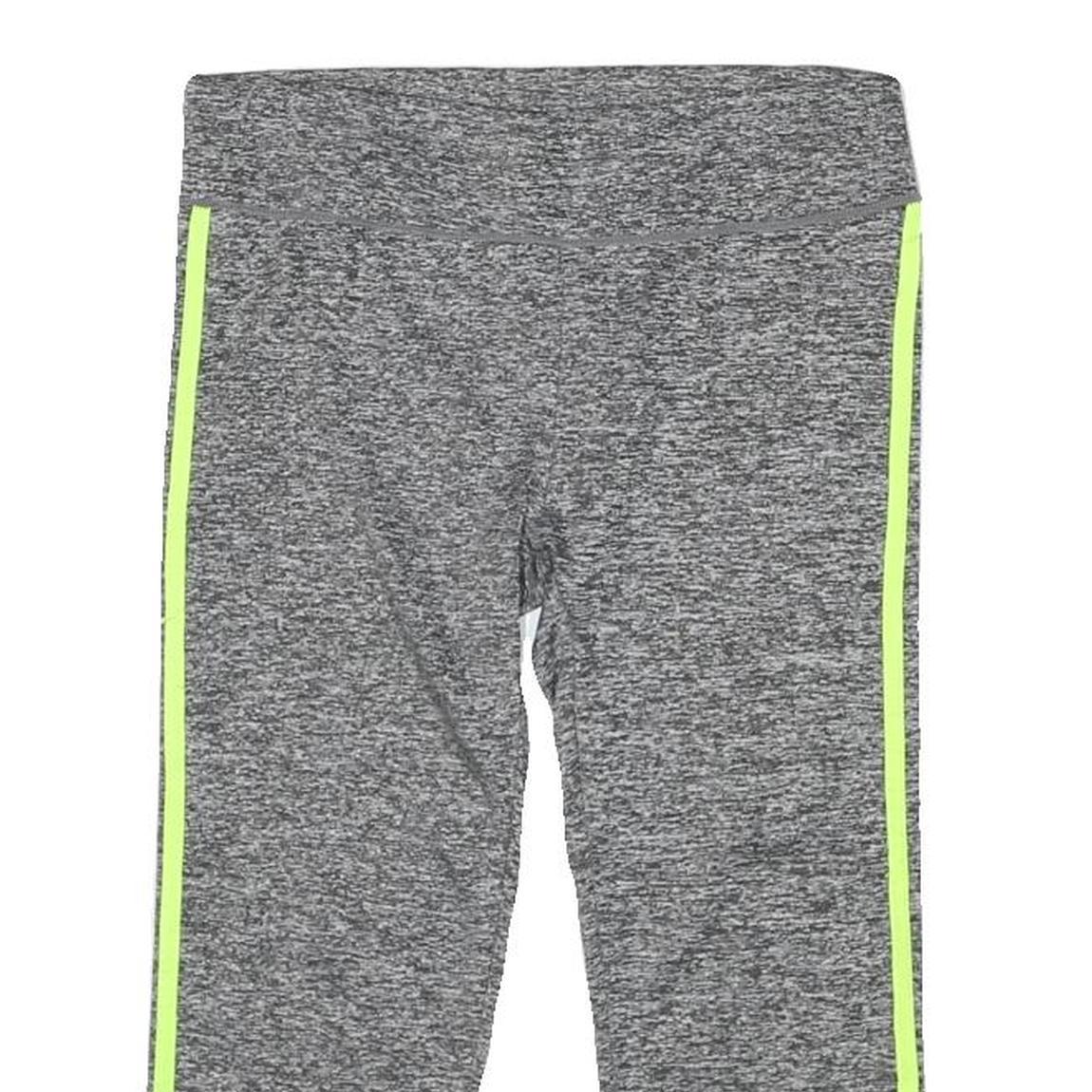 Womens Grey & Yellow Casual Sports Shorts XS W26 Polyester Blend Comfortable Fit