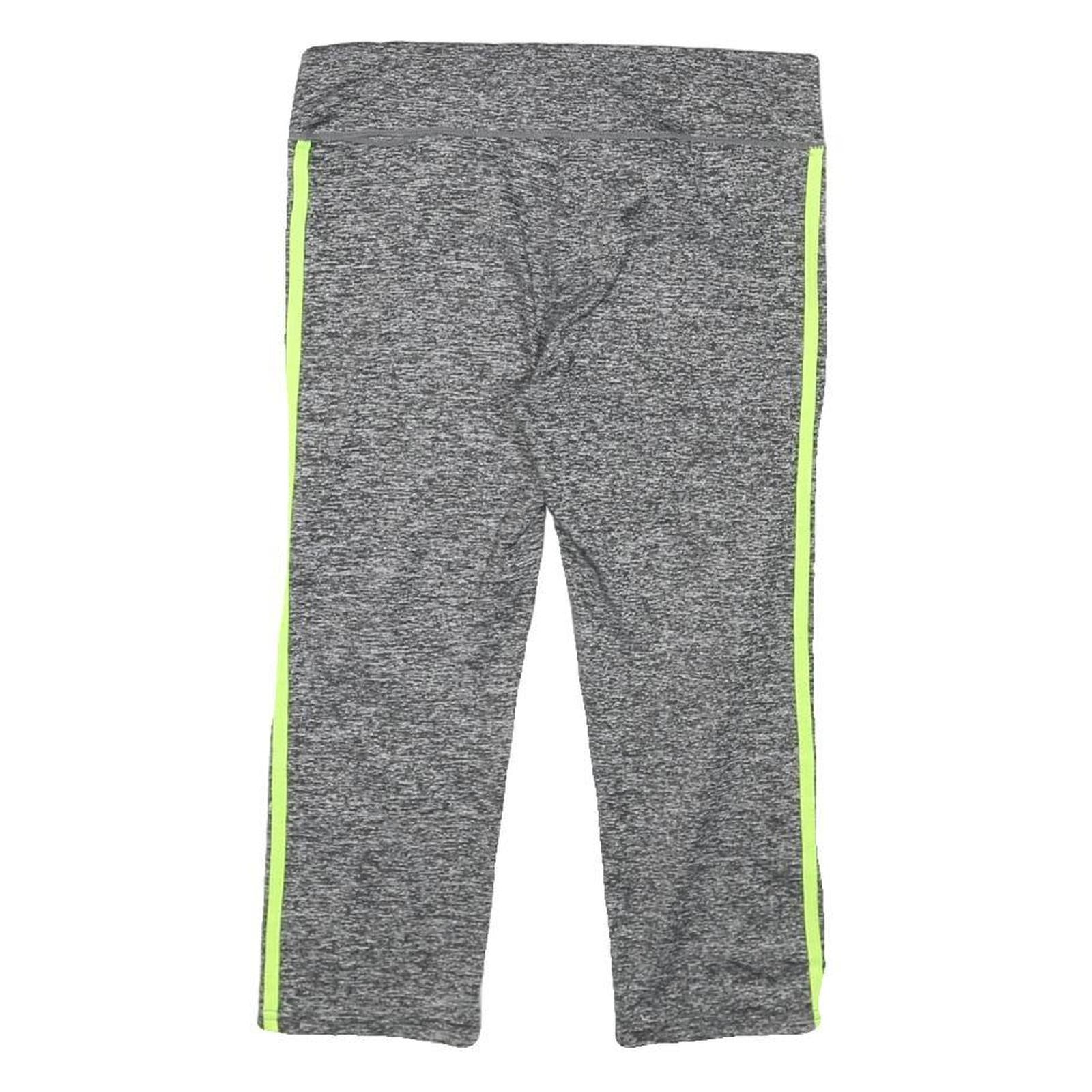 Womens Grey & Yellow Casual Sports Shorts XS W26 Polyester Blend Comfortable Fit