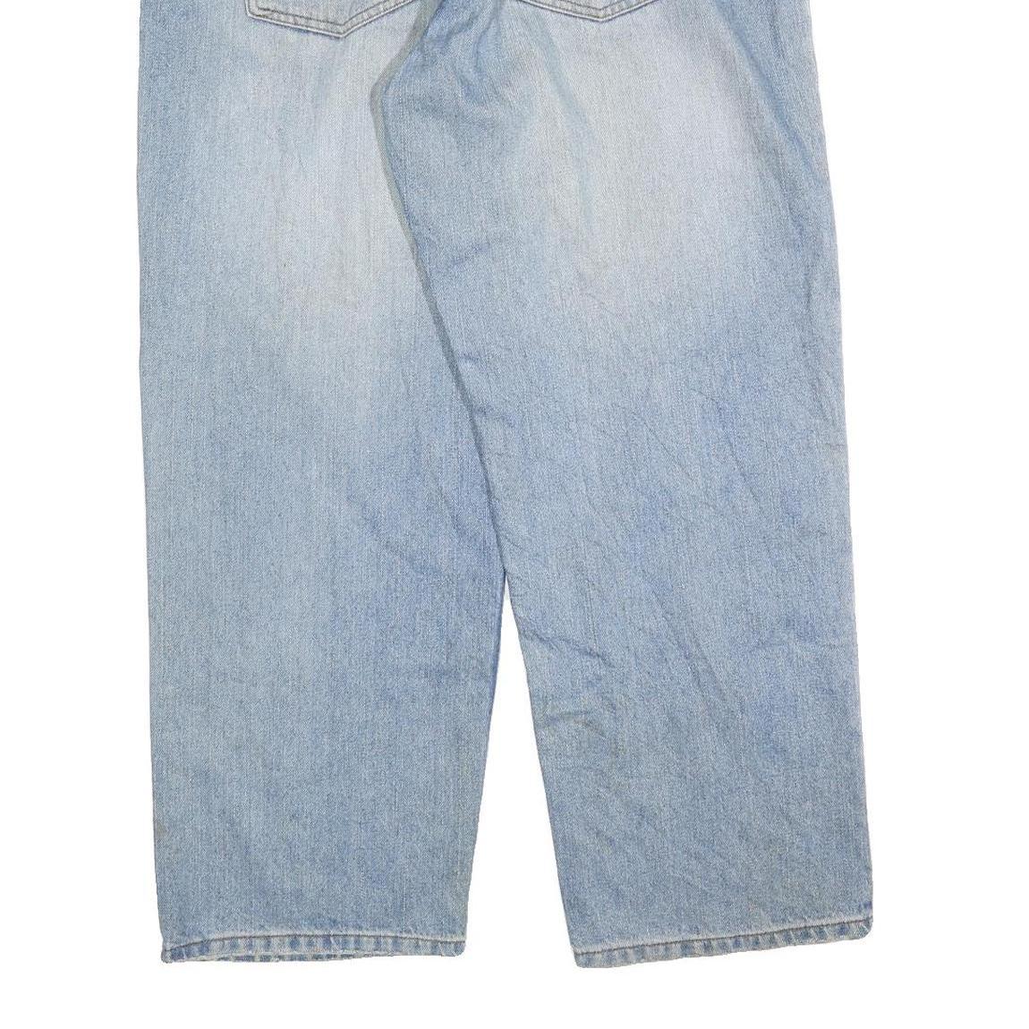 KIRKLAND Mens Loose Fit Blue Denim Jeans W38 L30 Casual Classic Cotton Blend Zip