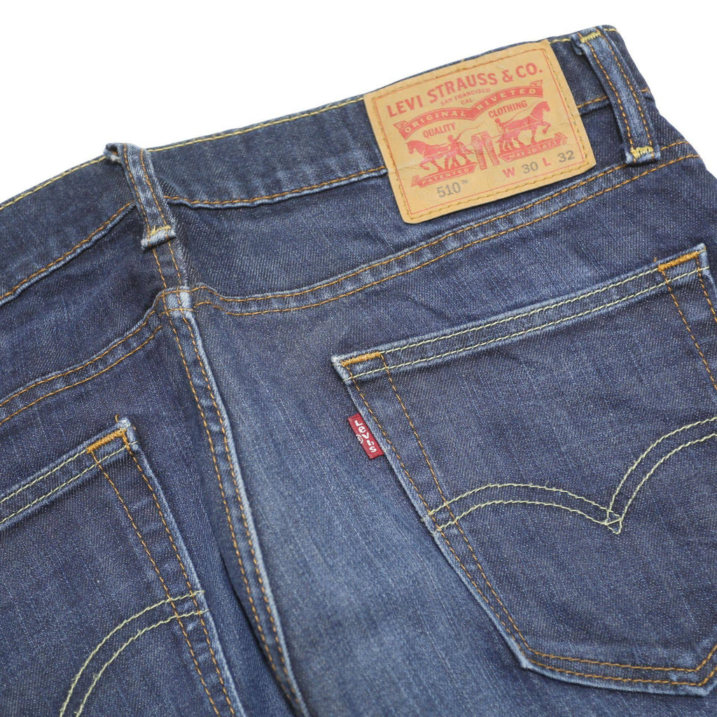 LEVI'S 510 Mens Slim Jeans Blue Denim W30 L32 Cotton Blend Zip
