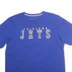 RUSSELL ATHLETIC Mens Blue Fairlawn Jets Graphic T-Shirt XL Short Sleeve Crew
