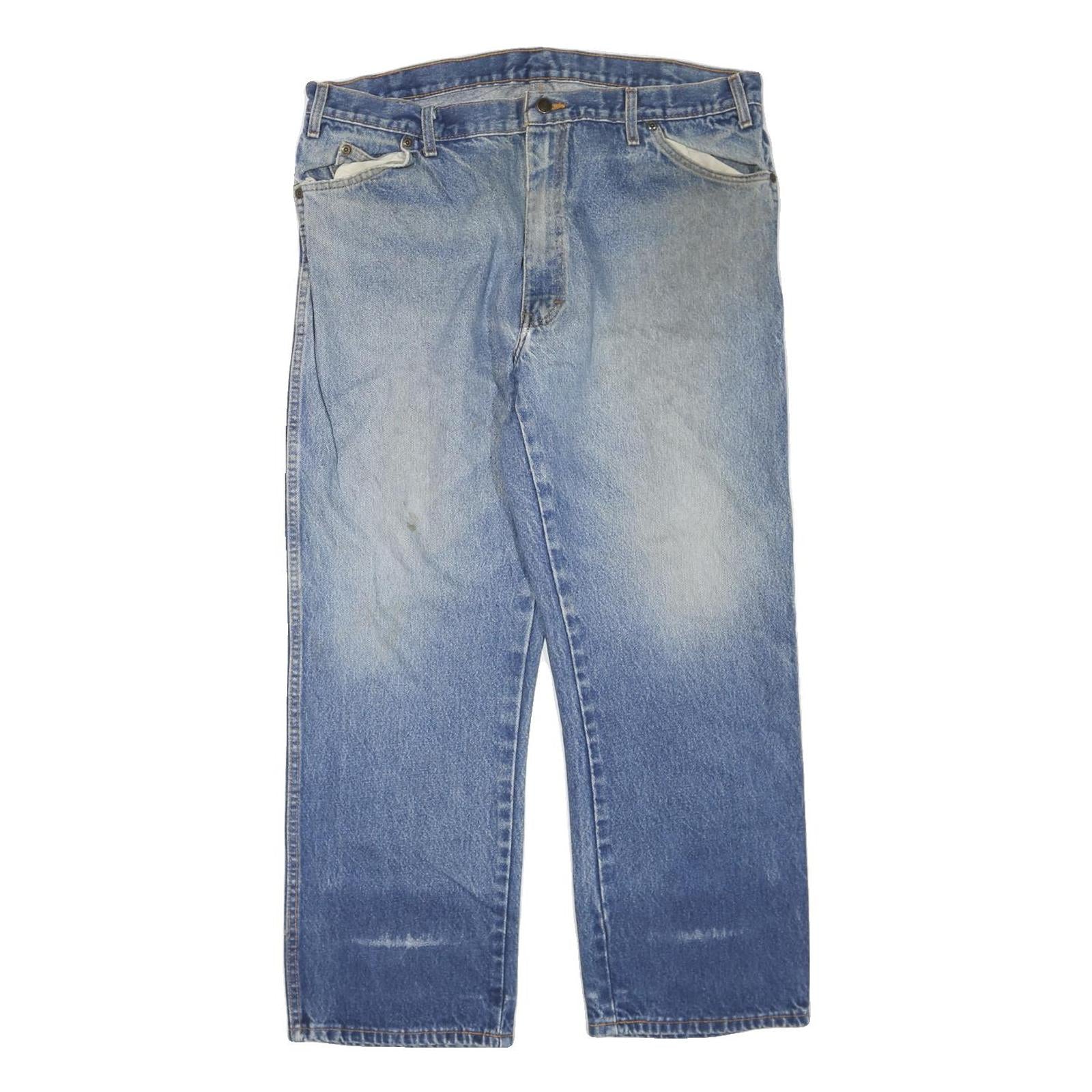 DICKIES Mens Regular Fits Blue Denim Jeans W38 L28 Classic Zip Closure