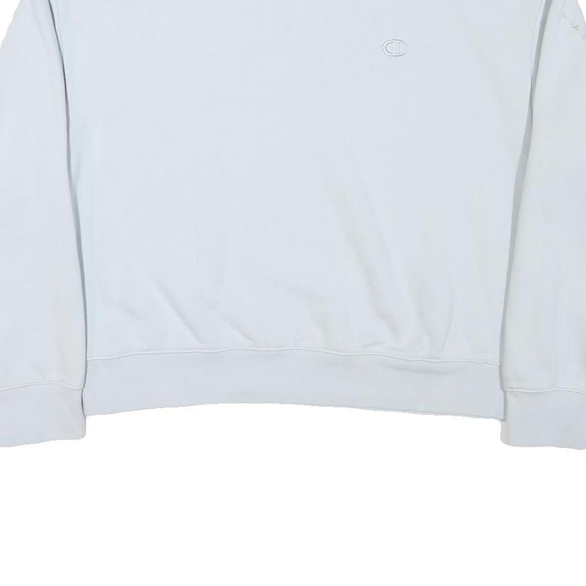 CHAMPION Womens White Crew Neck XL Cotton Blend Sweatshirt Casual Pullover