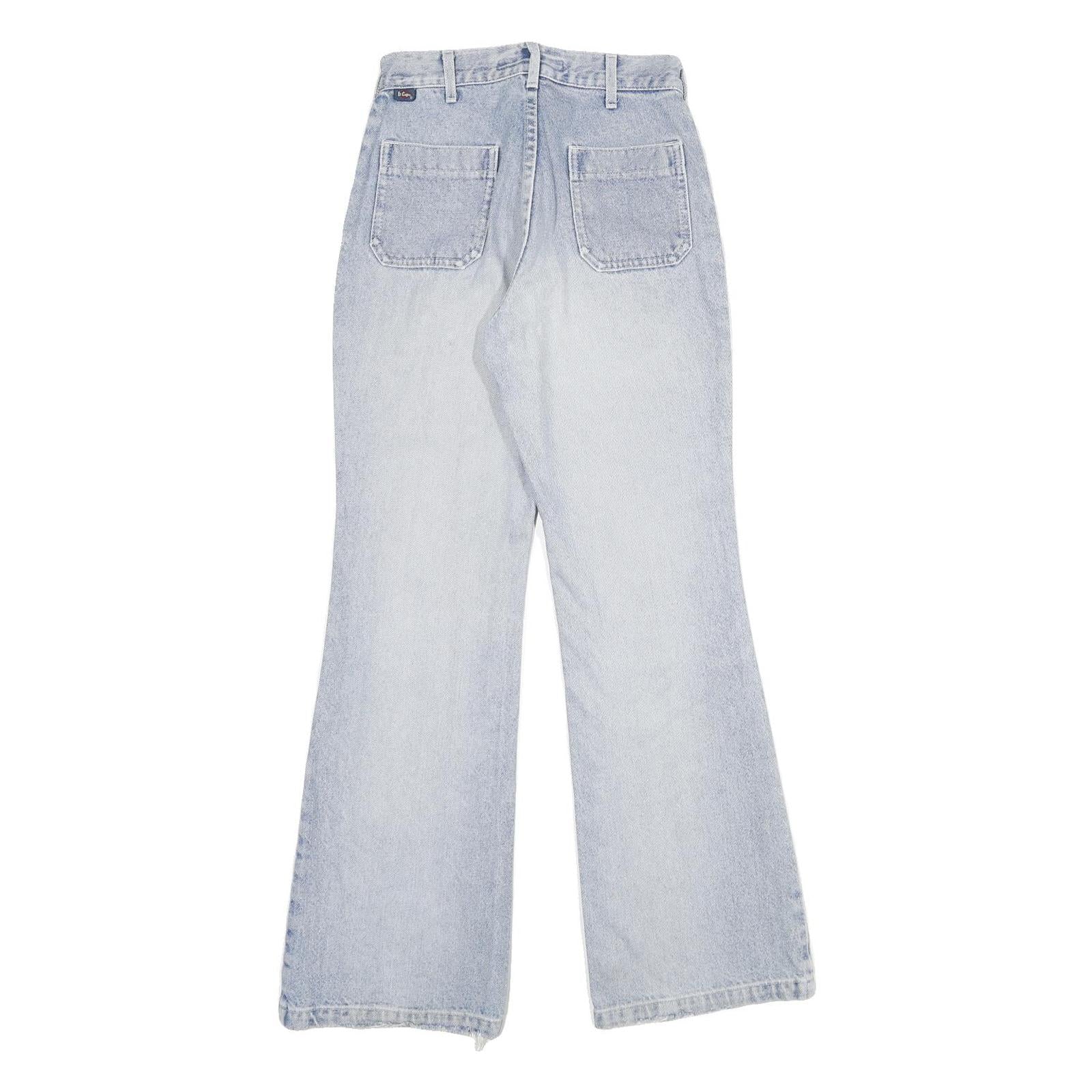 LEE COOPER Womens Jeans Light Blue Classic Wide-Leg Denim W24 L32 Comfort Fit