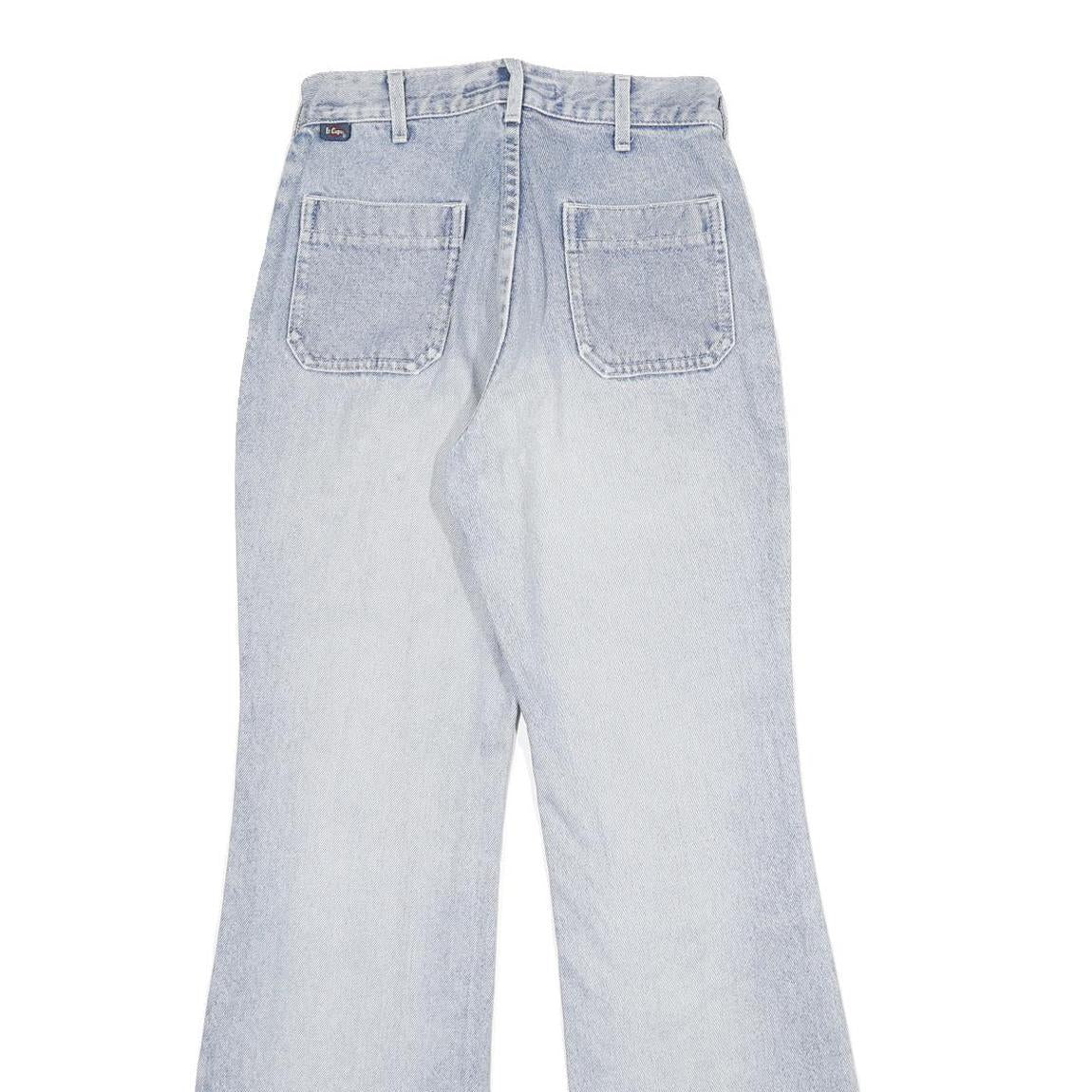 LEE COOPER Womens Jeans Light Blue Classic Wide-Leg Denim W24 L32 Comfort Fit