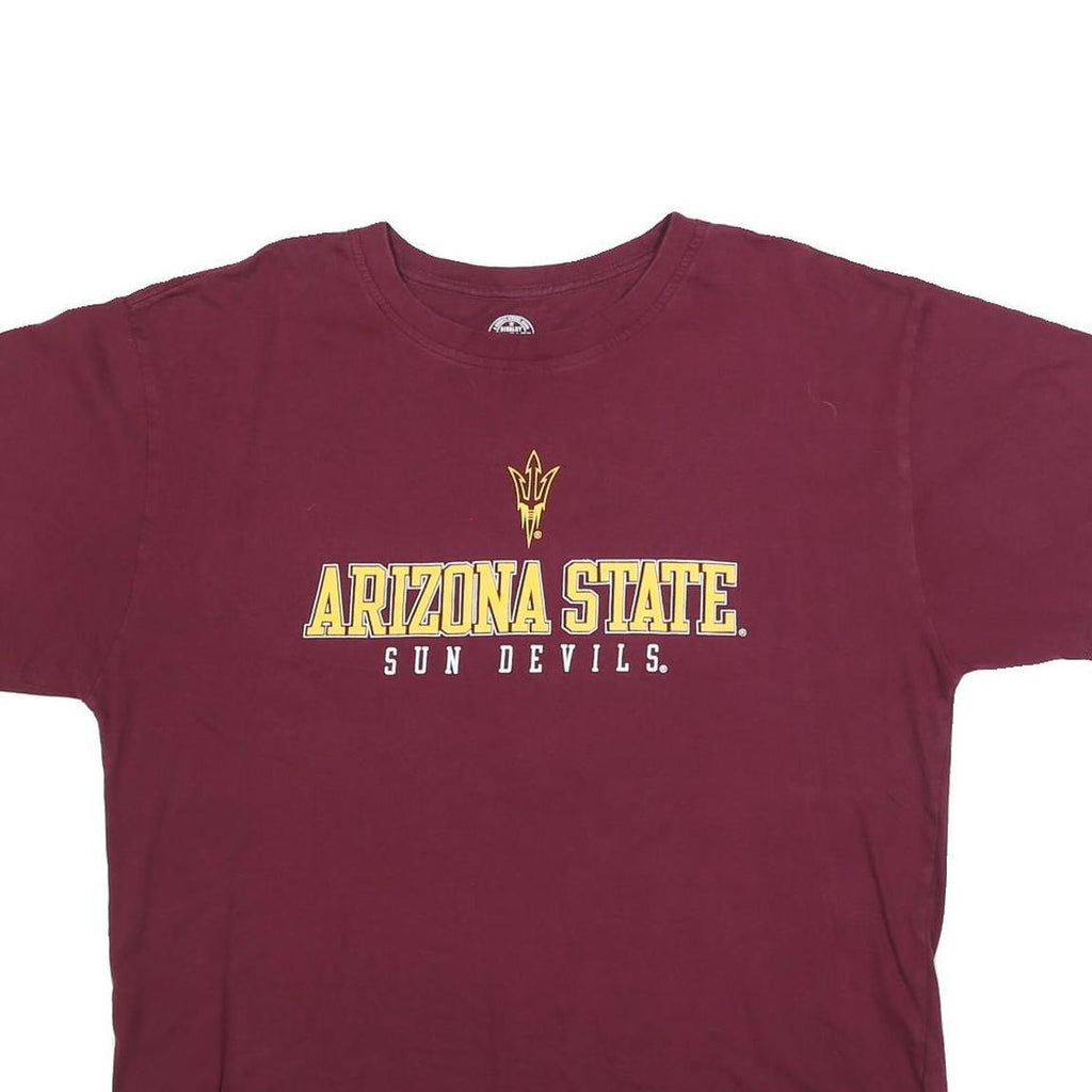 RIVALRY THREADS Mens Maroon Arizona State Sun Devils Graphic T-Shirt XL Short