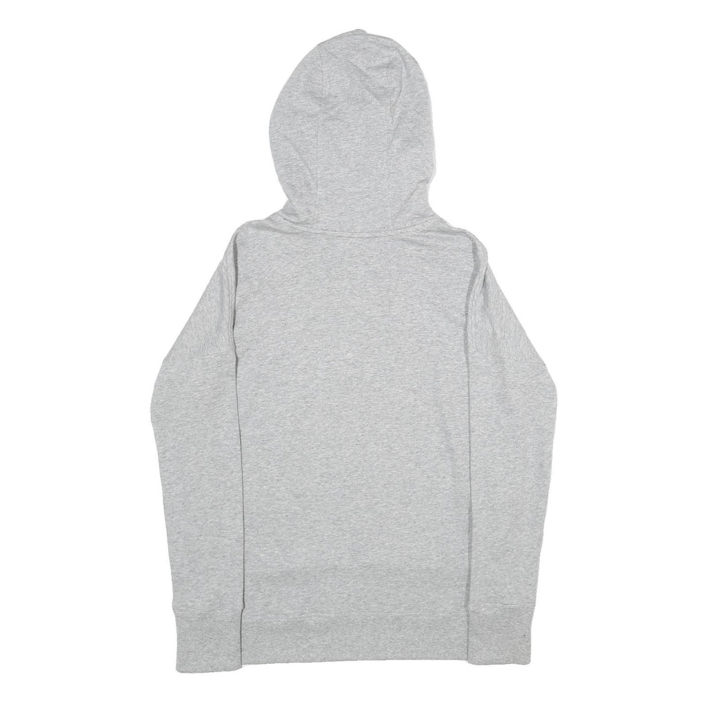 DKNY Womens Grey Hoodie S Cotton Blend Pullover Hooded Sweatshirt