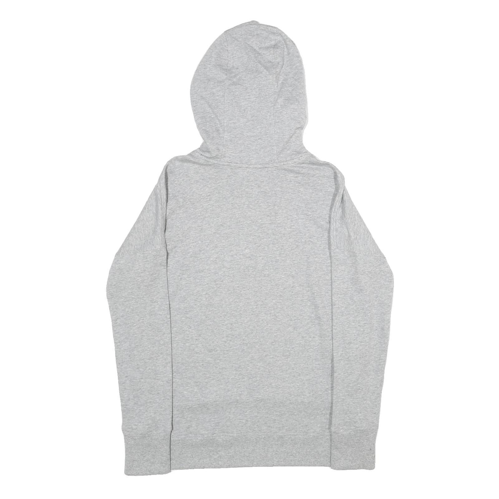 DKNY Womens Grey Hoodie S Cotton Blend Pullover Hooded Sweatshirt