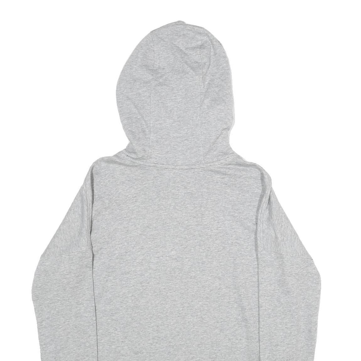 DKNY Womens Grey Hoodie S Cotton Blend Pullover Hooded Sweatshirt