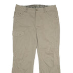 NATURE TRAIL Mens Cotton Blend Beige Regular Trousers W38 L32 Cargo Pocket Zip