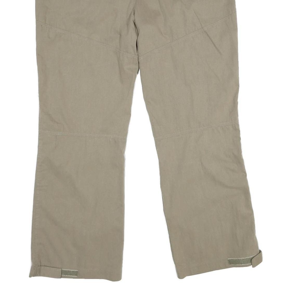 NATURE TRAIL Mens Cotton Blend Beige Regular Trousers W38 L32 Cargo Pocket Zip