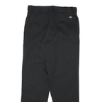 DICKIES Mens Cotton Blend Black Regular Straight Trousers W32 L31 Workwear Zip