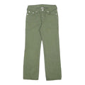 TRUE RELIGION Boys Cotton Regular Fit Green Zip Closure Trousers W24 L23