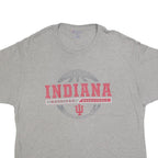 CHAMPION Mens Grey Indiana Hoosiers Basketball Graphic T-Shirt 2XL Short Sleeve