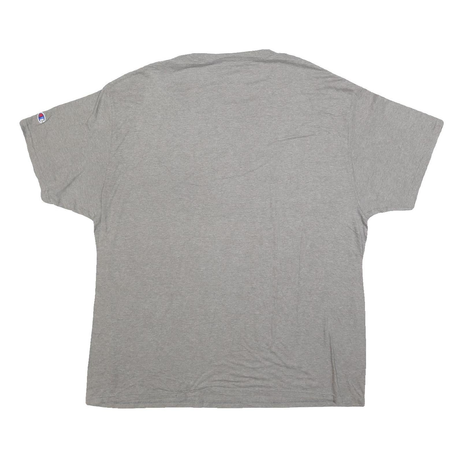 CHAMPION Mens Grey Indiana Hoosiers Basketball Graphic T-Shirt 2XL Short Sleeve