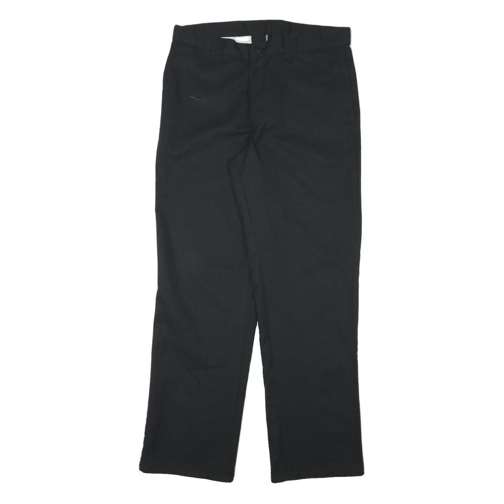 DICKIES Mens Regular Fit Black Cotton Blend Trousers W32 L31 Workwear Zip