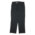 DICKIES Mens Regular Fit Black Cotton Blend Trousers W32 L31 Workwear Zip